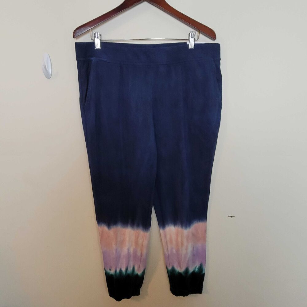 Wildfox NWT Women's French Terry Relaxed Fit Tie-Dye Jogger Sweatpants XL